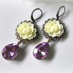 Ivory Cabbage Rose Flower W..