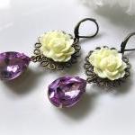Ivory Cabbage Rose Flower W..