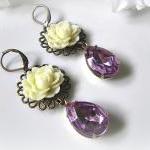 Ivory Cabbage Rose Flower W..