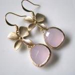 Orchid And Pink Rose Cut Gl..