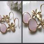 Orchid And Pink Rose Cut Gl..