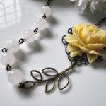 Light Yellow Rose With Roun..