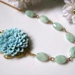 Pale Blue Chrysanthemum Flo..